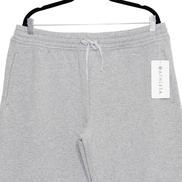 Athleta Forever Fleece Mid Rise Jogger Grey Heather Size Large - Picture 6 of 10